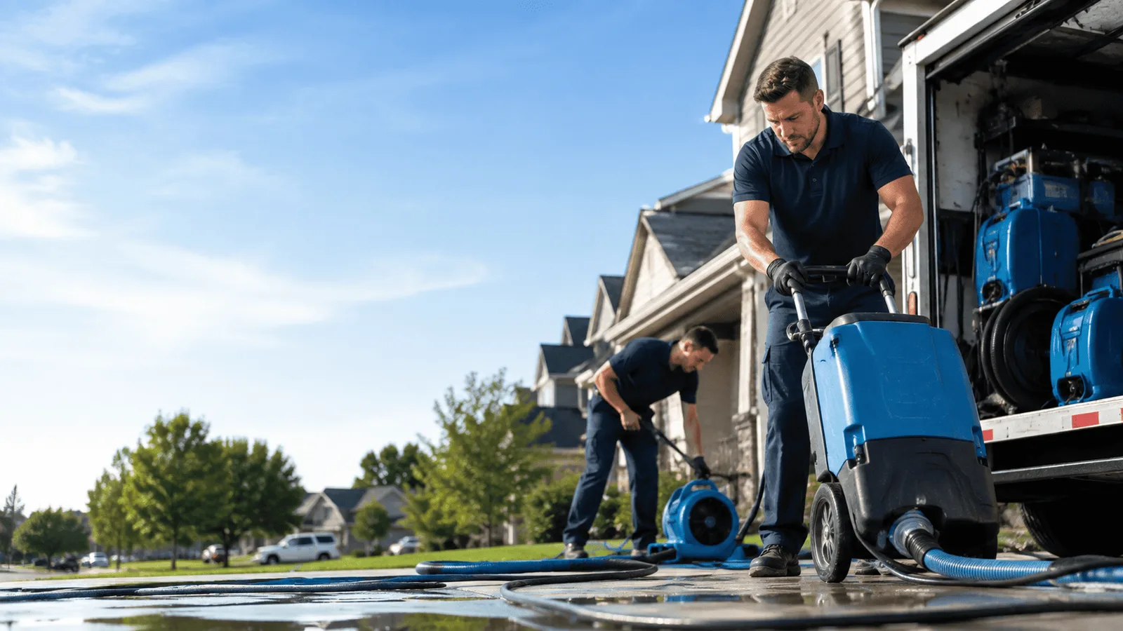 Dehumidification being performed in Prairie Creek, IN